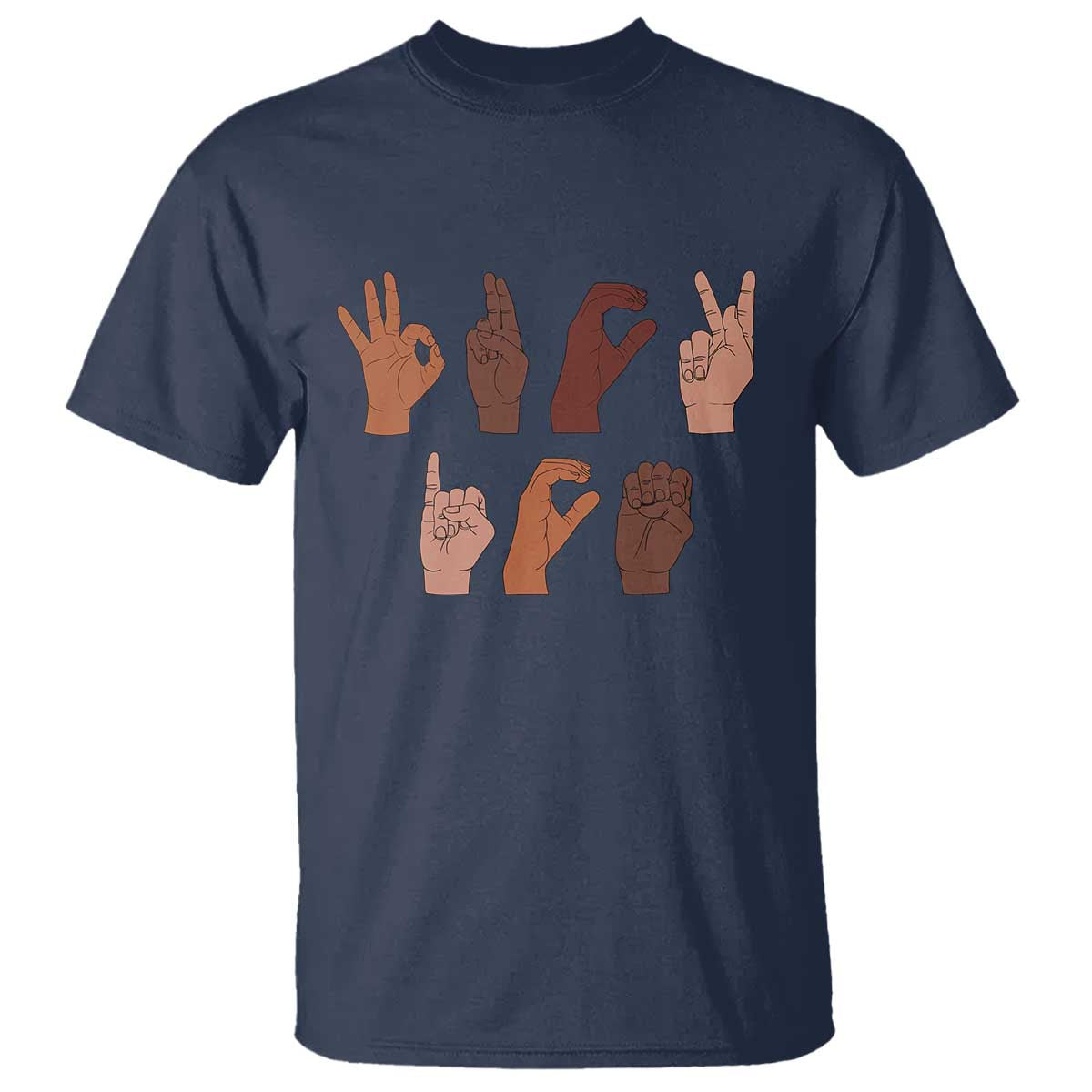 Funny Fuck Hand Sign Language Anti Deportation T Shirt Chinga La Migra TS11 Navy Print Your Wear