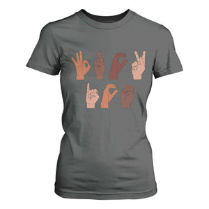 Funny Fuck Hand Sign Language Anti Deportation T Shirt For Women Chinga La Migra TS11 Dark Heather Print Your Wear