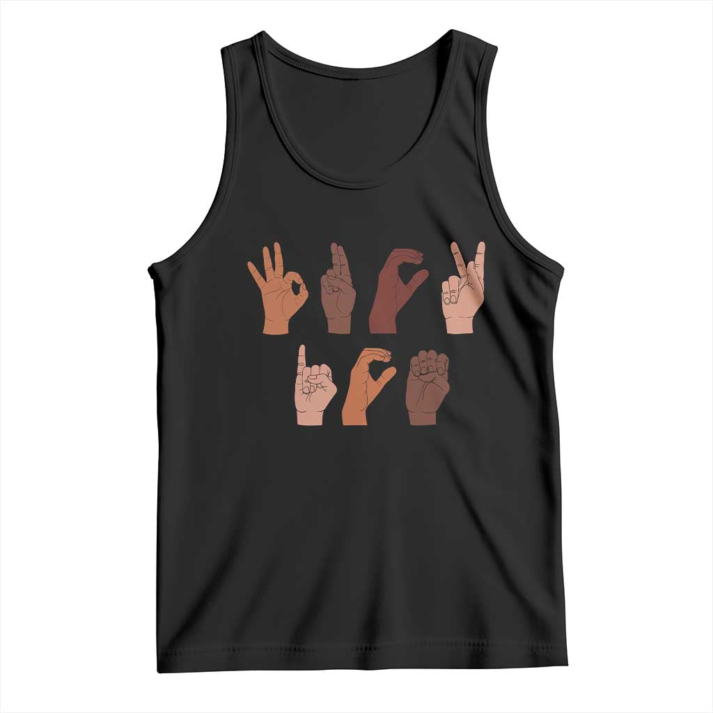 Funny Fuck Hand Sign Language Anti Deportation Tank Top Chinga La Migra TS11 Black Print Your Wear
