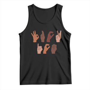 Funny Fuck Hand Sign Language Anti Deportation Tank Top Chinga La Migra TS11 Black Print Your Wear