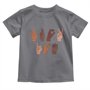 Funny Fuck Hand Sign Language Anti Deportation Toddler T Shirt Chinga La Migra TS11 Charcoal Print Your Wear