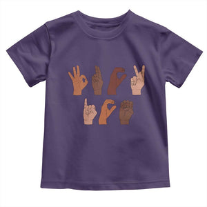 Funny Fuck Hand Sign Language Anti Deportation Toddler T Shirt Chinga La Migra TS11 Purple Print Your Wear