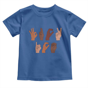Funny Fuck Hand Sign Language Anti Deportation Toddler T Shirt Chinga La Migra TS11 Royal Blue Print Your Wear