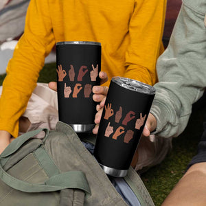 Funny Fuck Hand Sign Language Anti Deportation Tumbler Cup Chinga La Migra TS11 Print Your Wear