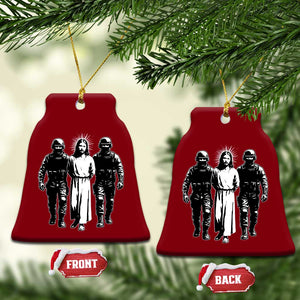 Jesus Arrested Parody Ceramic Ornament Funny Immigrant Rights Political Protest TS11 Print Your Wear