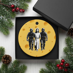 Jesus Arrested Parody Ceramic Ornament Funny Immigrant Rights Political Protest TS11 1pc Yellow Cheese Print Your Wear