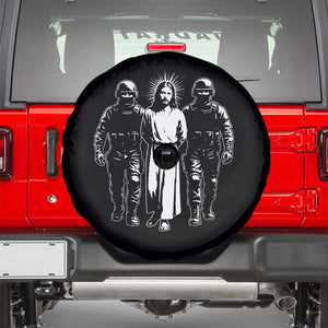 Jesus Arrested Parody Spare Tire Cover Funny Immigrant Rights Political Protest TS11 Black Print Your Wear