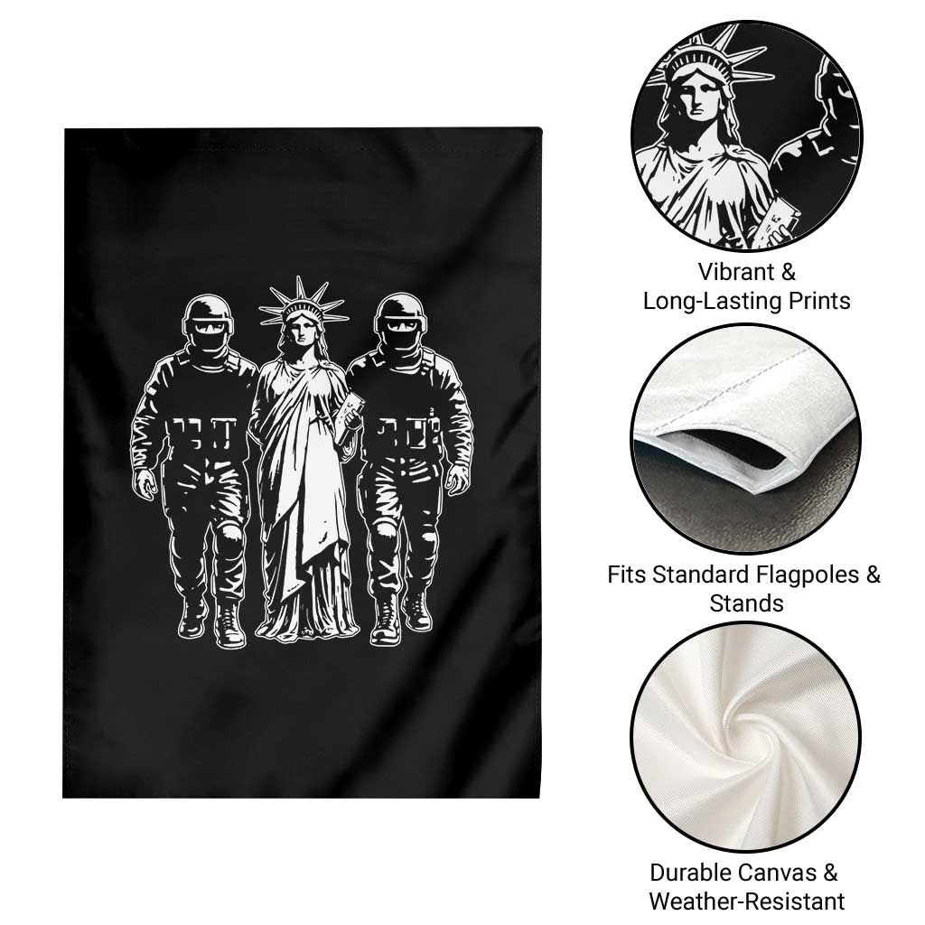 Statue Of Liberty Arrested Garden Flag Funny Immigrant Rights Political Protest TS11 Print Your Wear