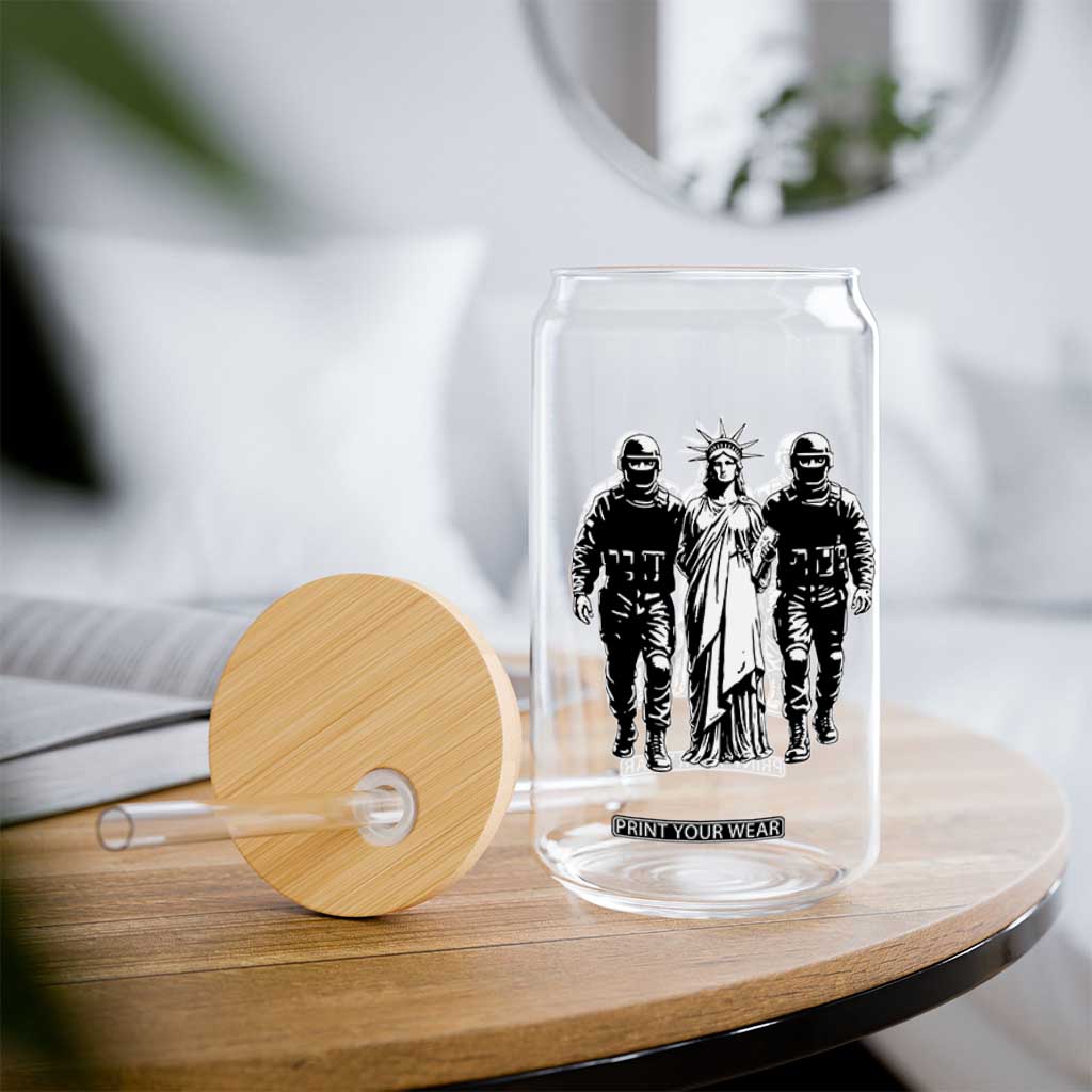 Statue Of Liberty Arrested Glass Can Funny Immigrant Rights Political Protest TS11 Print Your Wear