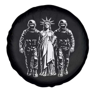 Statue Of Liberty Arrested Spare Tire Cover Funny Immigrant Rights Political Protest TS11 Print Your Wear