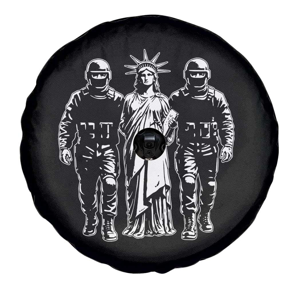 Statue Of Liberty Arrested Spare Tire Cover Funny Immigrant Rights Political Protest TS11 Print Your Wear