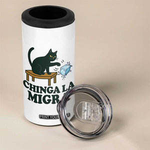 Chinga La Migra 4 in 1 Can Cooler Tumbler Funny Immigration Rights Cat Political TS11 Print Your Wear