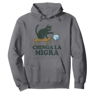 Chinga La Migra Hoodie Funny Immigration Rights Cat Political TS11 Charcoal Print Your Wear