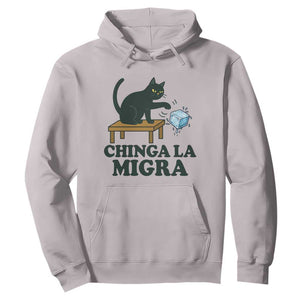 Chinga La Migra Hoodie Funny Immigration Rights Cat Political TS11 Ice Gray Print Your Wear