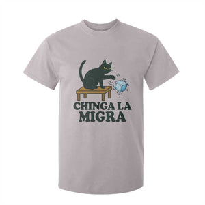 Chinga La Migra T Shirt For Kid Funny Immigration Rights Cat Political TS11 Ice Gray Print Your Wear