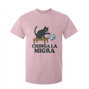 Chinga La Migra T Shirt For Kid Funny Immigration Rights Cat Political TS11 Light Pink Print Your Wear