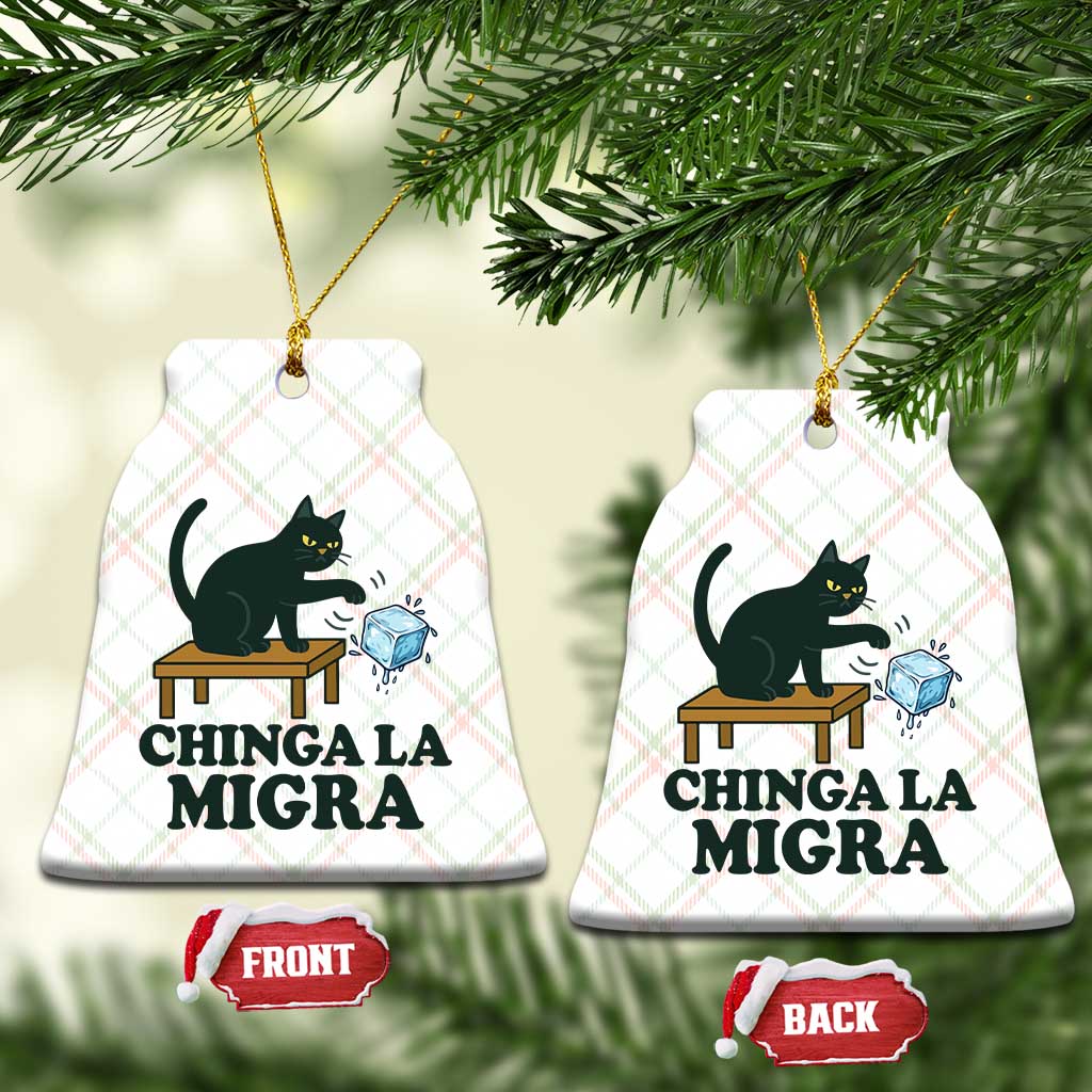 Chinga La Migra Ceramic Ornament Funny Immigration Rights Cat Political TS11 Print Your Wear