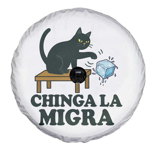 Chinga La Migra Spare Tire Cover Funny Immigration Rights Cat Political TS11 Print Your Wear