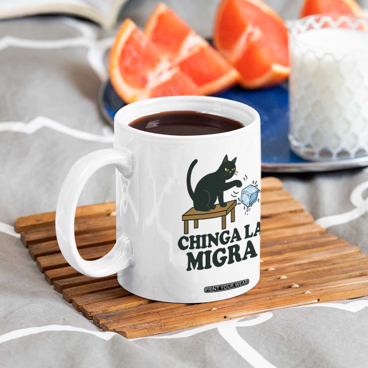Chinga La Migra Coffee Mug Funny Immigration Rights Cat Political TS11 Print Your Wear