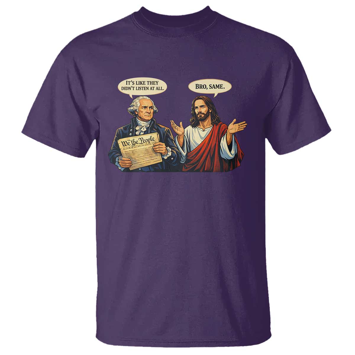 Funny Its Like They Didnt Listen At All Bro Same Meme T Shirt - Viral Internet Humor Tee TS11 Purple Print Your Wear