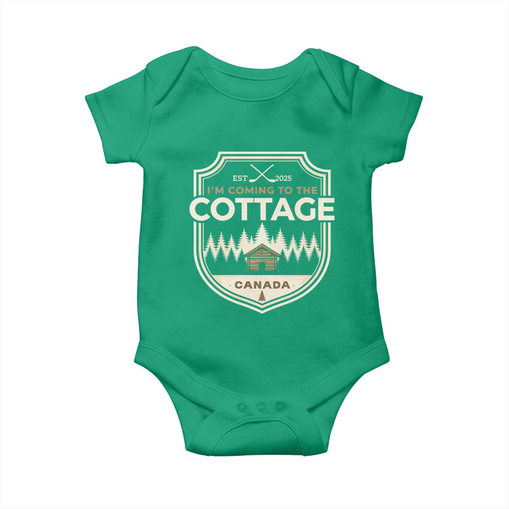 I Am Coming To The Cottage Baby Onesie - Funny Romance Hockey Humor Baby Gift TS11 Irish Green Print Your Wear
