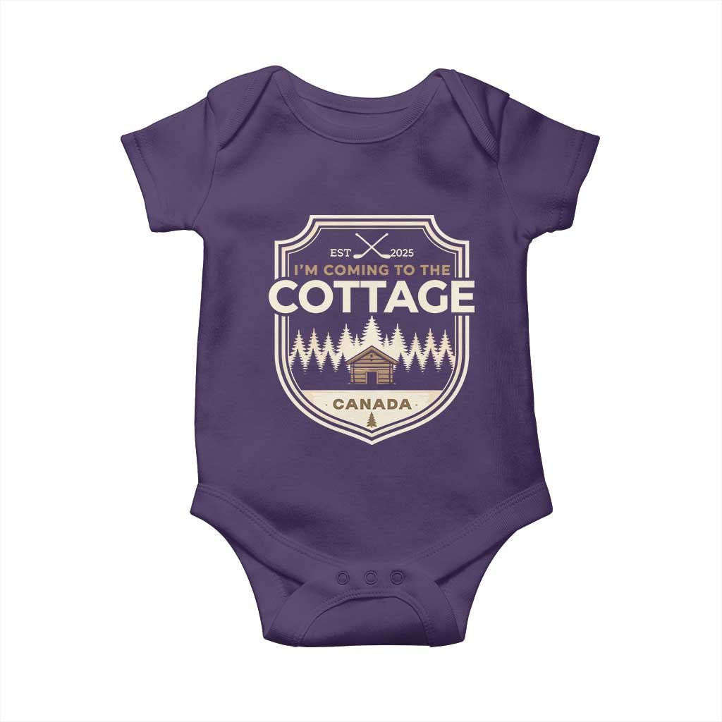 I Am Coming To The Cottage Baby Onesie - Funny Romance Hockey Humor Baby Gift TS11 Purple Print Your Wear