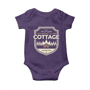 I Am Coming To The Cottage Baby Onesie - Funny Romance Hockey Humor Baby Gift TS11 Purple Print Your Wear