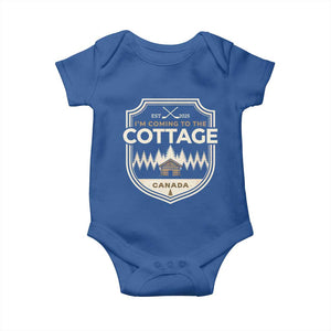 I Am Coming To The Cottage Baby Onesie - Funny Romance Hockey Humor Baby Gift TS11 Royal Blue Print Your Wear