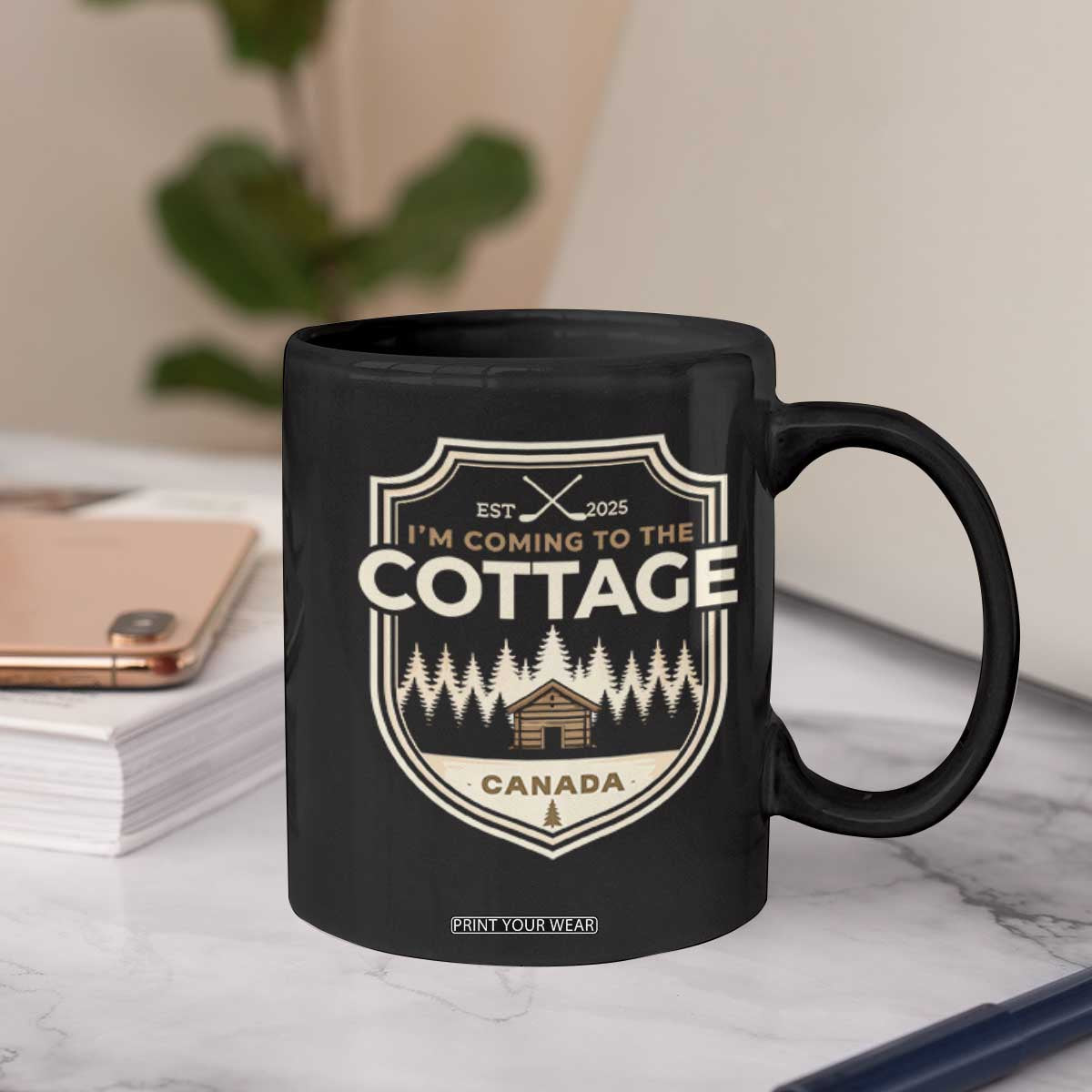 I Am Coming To The Cottage Coffee Mug Funny Romance Hockey TS11 Print Your Wear