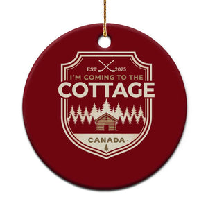 I Am Coming To The Cottage Ceramic Ornament Funny Romance Hockey TS11 1pc Red Print Your Wear