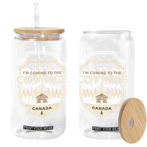 I Am Coming To The Cottage Glass Can Funny Romance Hockey TS11 Print Your Wear