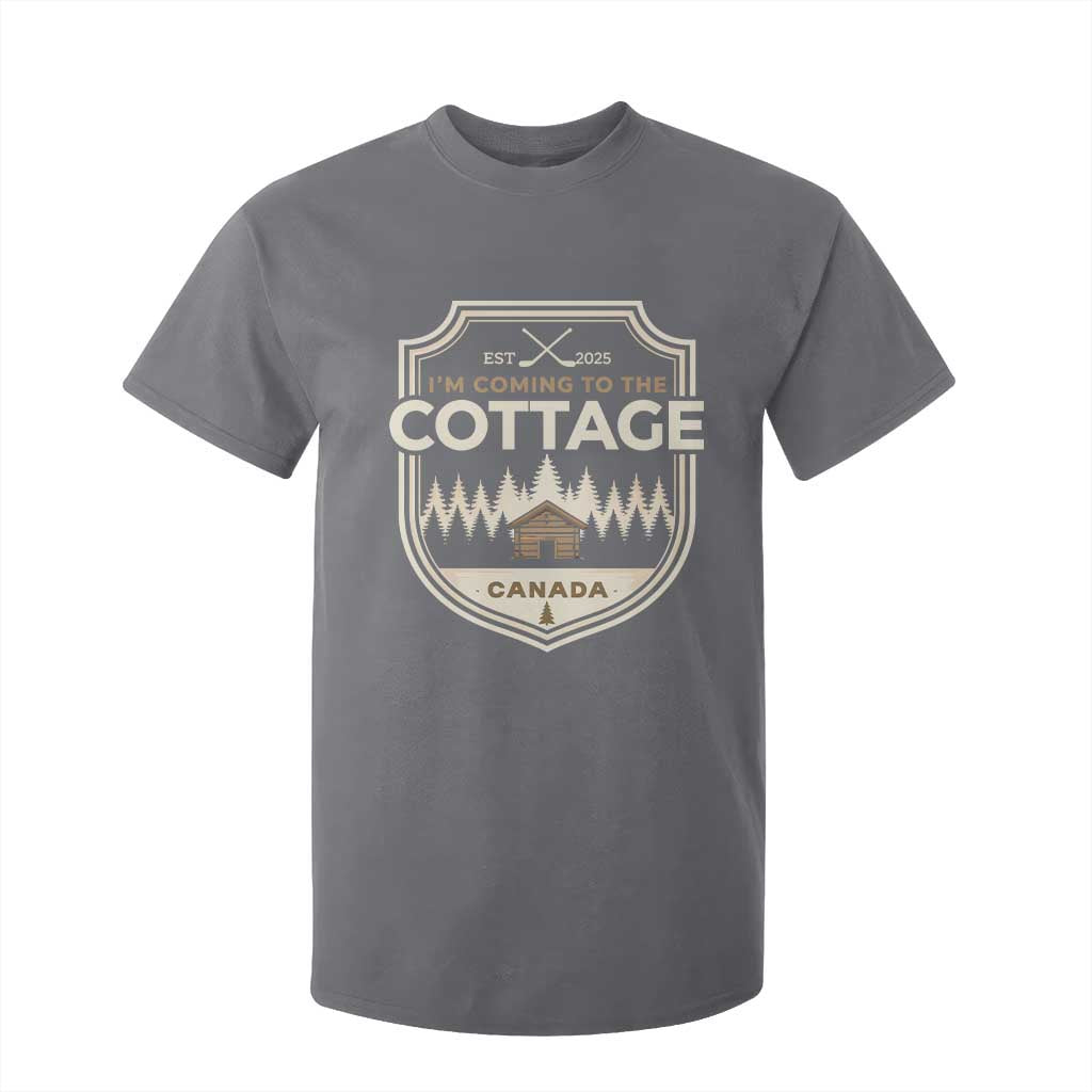 I Am Coming To The Cottage T Shirt For Kid Funny Romance Hockey TS11 Charcoal Print Your Wear
