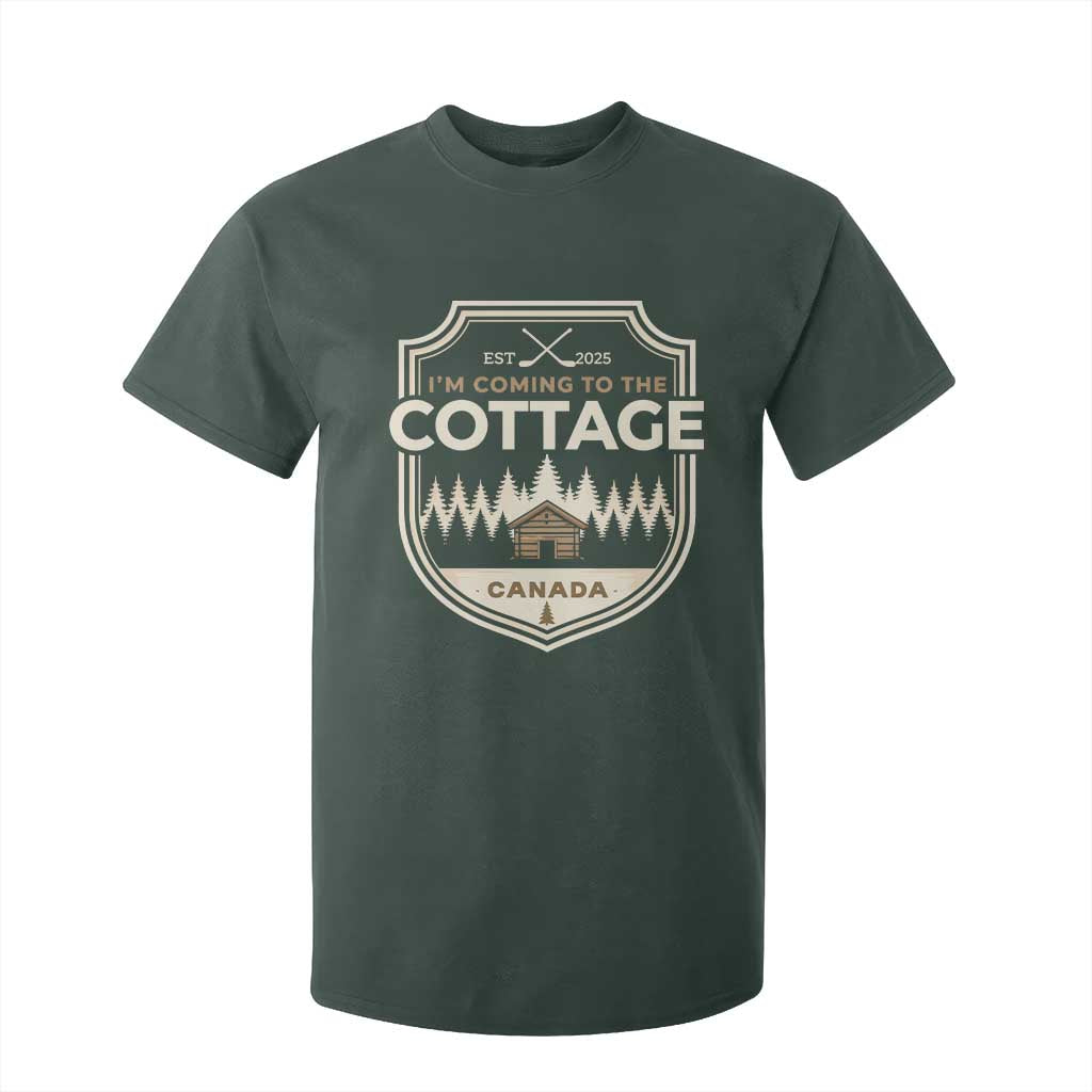 I Am Coming To The Cottage T Shirt For Kid Funny Romance Hockey TS11 Dark Forest Green Print Your Wear
