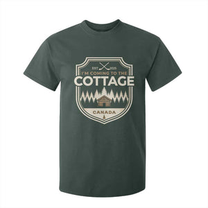 I Am Coming To The Cottage T Shirt For Kid Funny Romance Hockey TS11 Dark Forest Green Print Your Wear