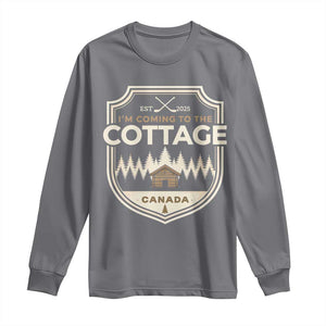 I Am Coming To The Cottage Long Sleeve Shirt Funny Romance Hockey TS11 Charcoal Print Your Wear