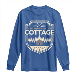 I Am Coming To The Cottage Long Sleeve Shirt Funny Romance Hockey TS11 Royal Blue Print Your Wear