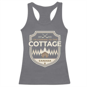 I Am Coming To The Cottage Racerback Tank Top Funny Romance Hockey TS11 Charcoal Print Your Wear