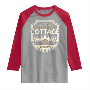 I Am Coming To The Cottage Raglan Shirt Funny Romance Hockey TS11 Sport Gray Red Print Your Wear