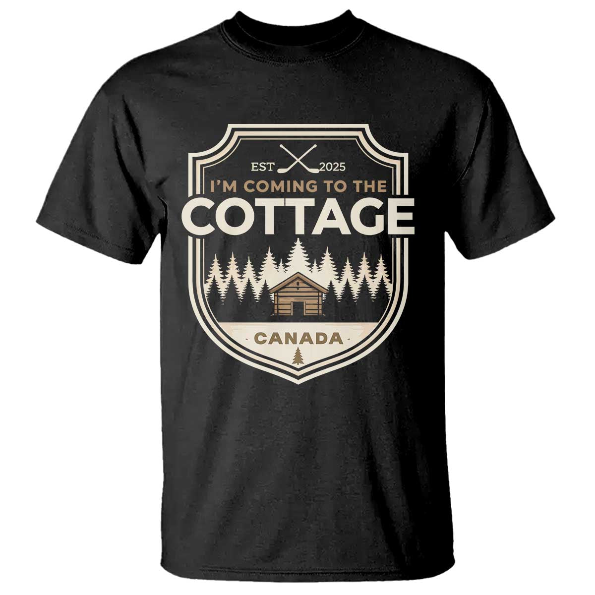 I Am Coming To The Cottage T Shirt - Funny Romance Hockey Humor Tee TS11 Black Print Your Wear