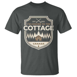 I Am Coming To The Cottage T Shirt - Funny Romance Hockey Humor Tee TS11 Dark Heather Print Your Wear