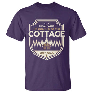 I Am Coming To The Cottage T Shirt - Funny Romance Hockey Humor Tee TS11 Purple Print Your Wear