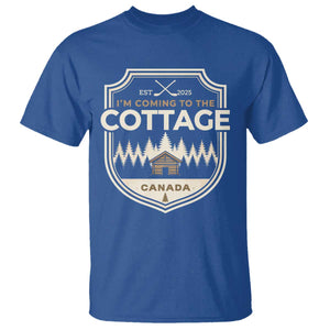I Am Coming To The Cottage T Shirt - Funny Romance Hockey Humor Tee TS11 Royal Blue Print Your Wear