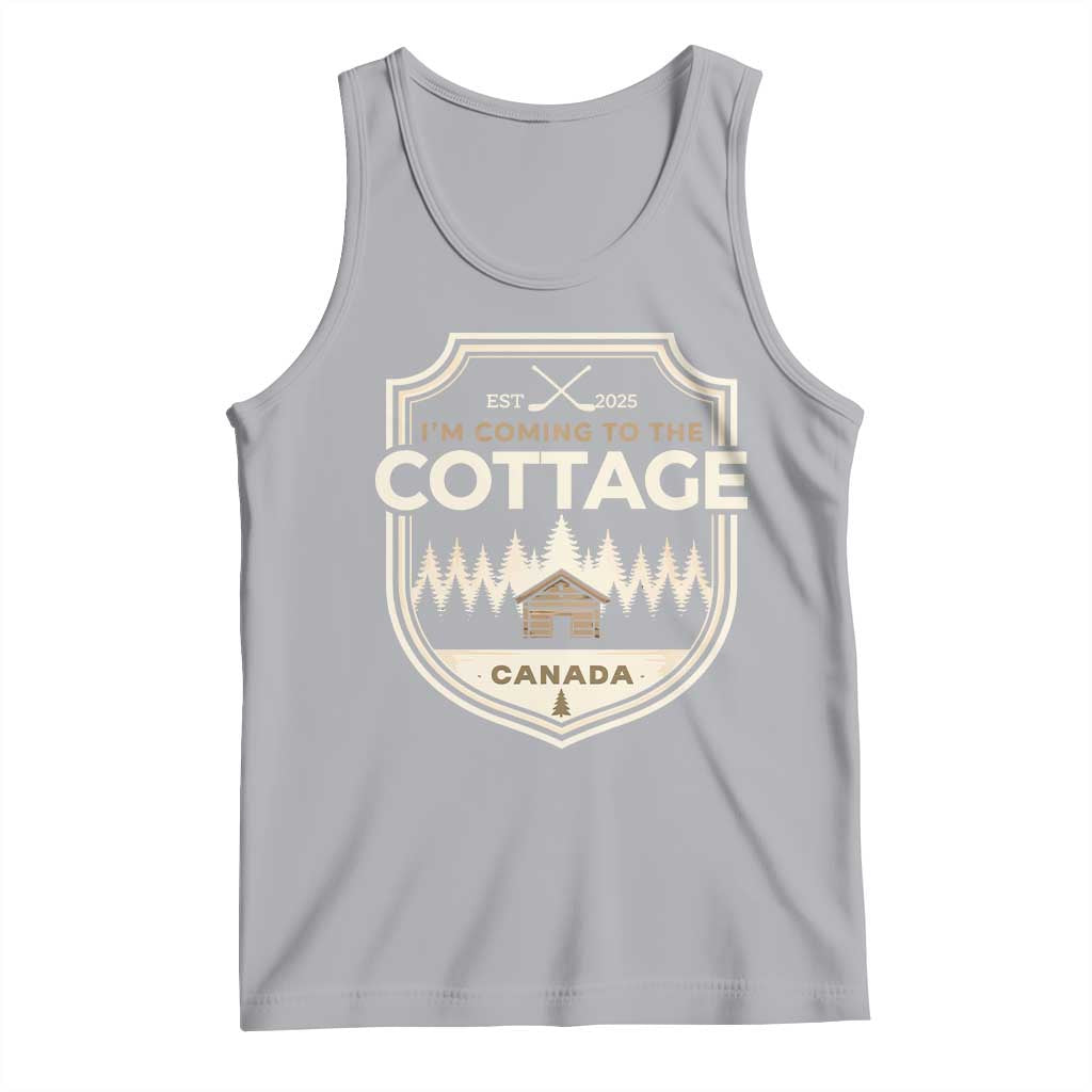 I Am Coming To The Cottage Tank Top Funny Romance Hockey TS11 Athletic Heather Print Your Wear