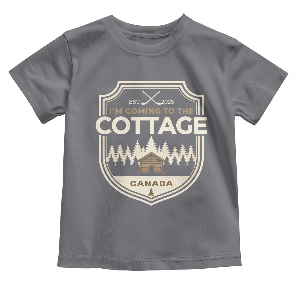 I Am Coming To The Cottage Toddler T Shirt Funny Romance Hockey TS11 Charcoal Print Your Wear