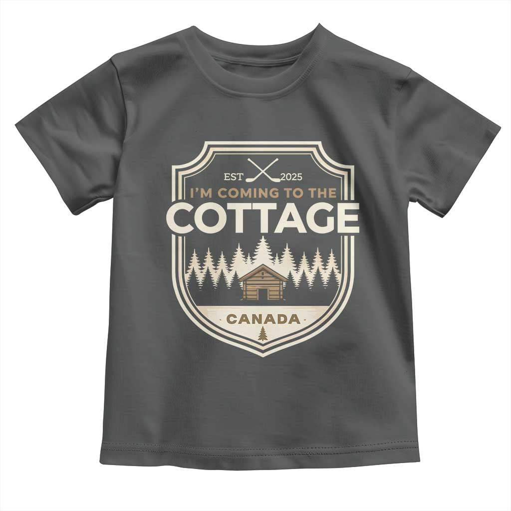 I Am Coming To The Cottage Toddler T Shirt Funny Romance Hockey TS11 Dark Heather Print Your Wear