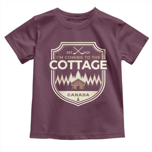 I Am Coming To The Cottage Toddler T Shirt Funny Romance Hockey TS11 Maroon Print Your Wear