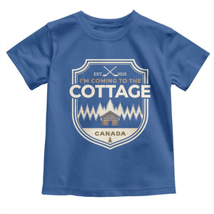 I Am Coming To The Cottage Toddler T Shirt Funny Romance Hockey TS11 Royal Blue Print Your Wear
