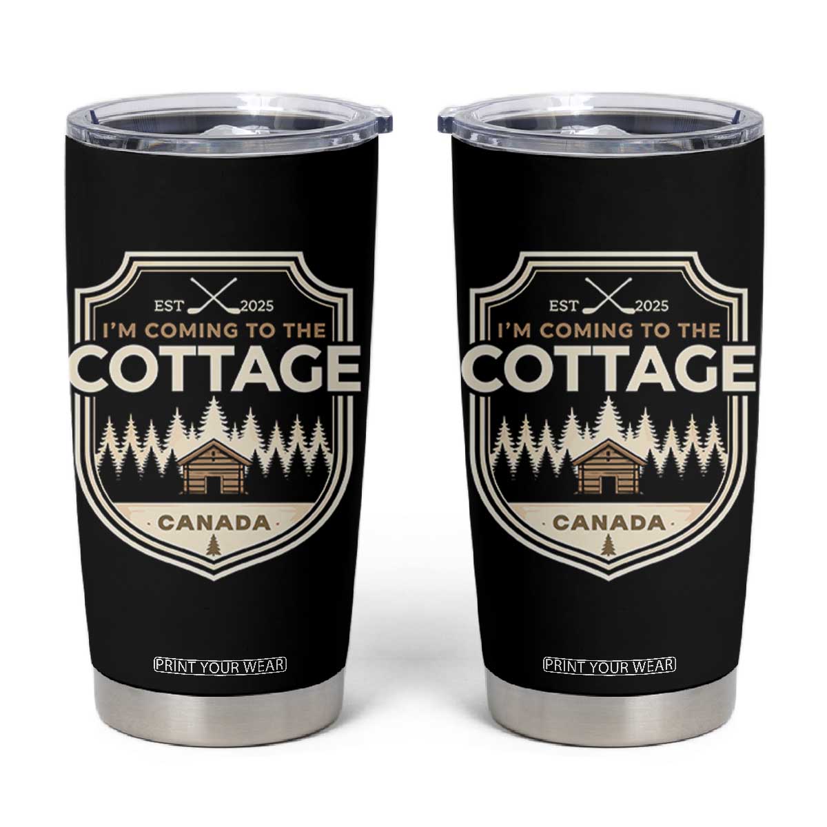 I Am Coming To The Cottage Tumbler Cup Funny Romance Hockey TS11 Black Print Your Wear