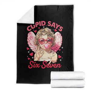 Funny 67 Valentines Day Throw Blanket Cupid Say Six Seven 67 Meme TS11 Black Print Your Wear