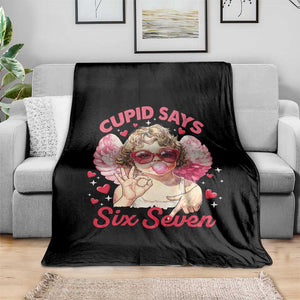 Funny 67 Valentines Day Throw Blanket Cupid Say Six Seven 67 Meme TS11 Print Your Wear